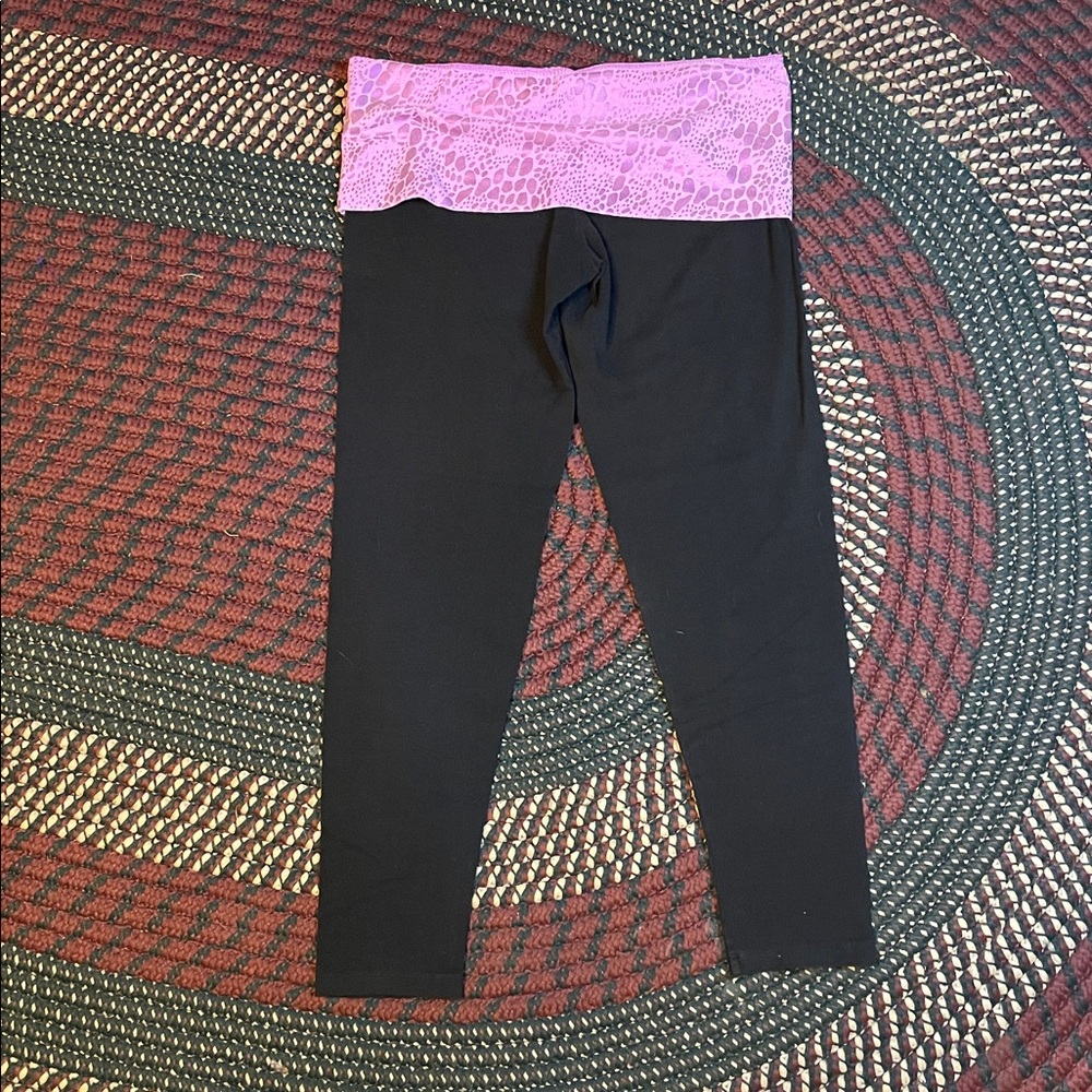 PINK‎ Victoria’s Secret Fold Over Y2K Leggings Size Large - Picture 2 of 6
